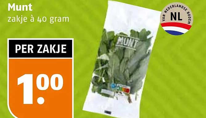 Munt zakje à 40 gram