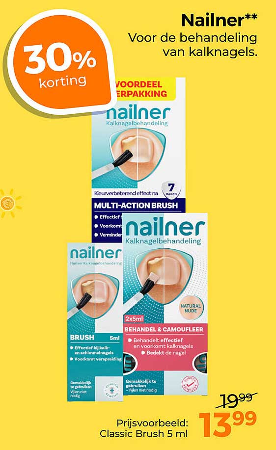 Nailner** Voor de behandeling van kalknagels. 30% korting