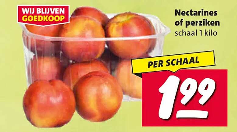 Nectarines of perziken schaal 1 kilo