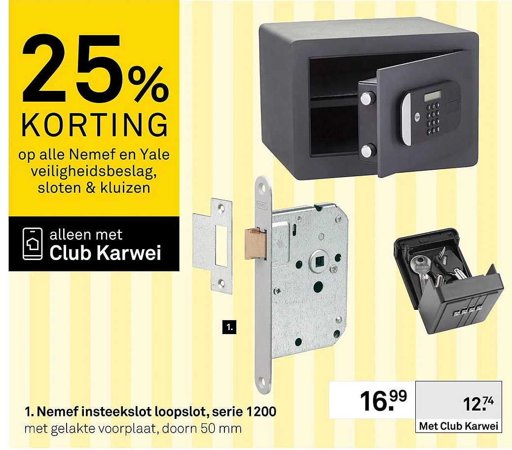 Nemef insteekslot loopslot, serie 1200