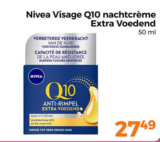 Nivea Visage Q10 nachtcrème Extra Voedend