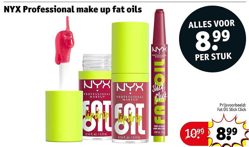 NYX Professional make up fat oils