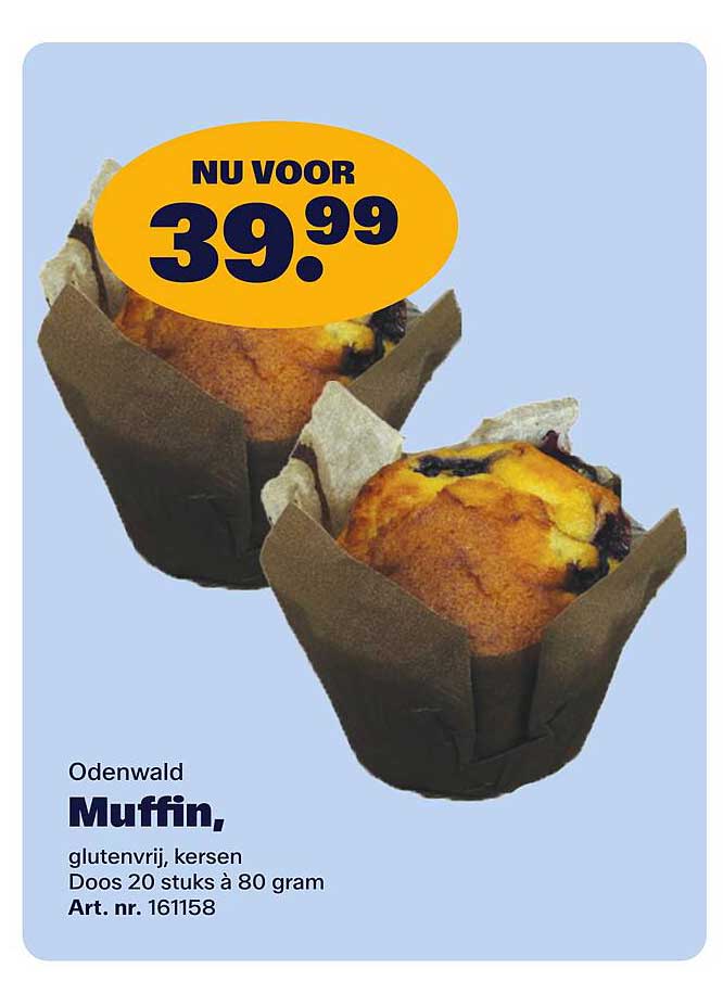 Odenwald Muffin, glutenvrij, kersen