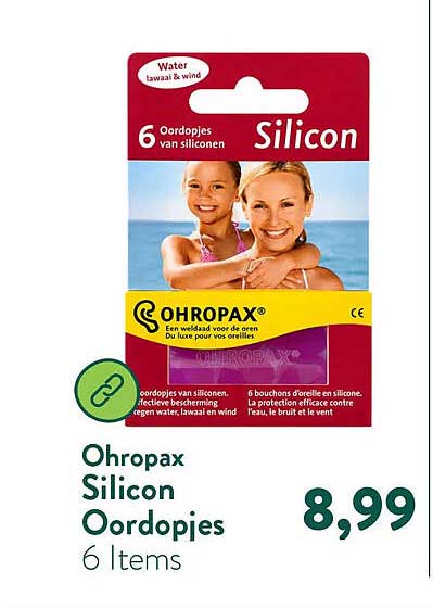 Ohropax Silicon Oordopjes 6 Items