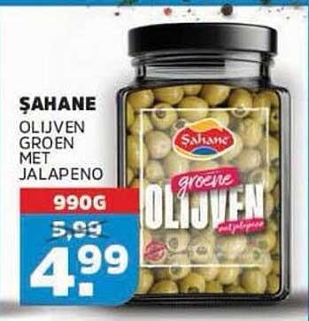 OLIJVEN GROEN MET JALAPENO 990G