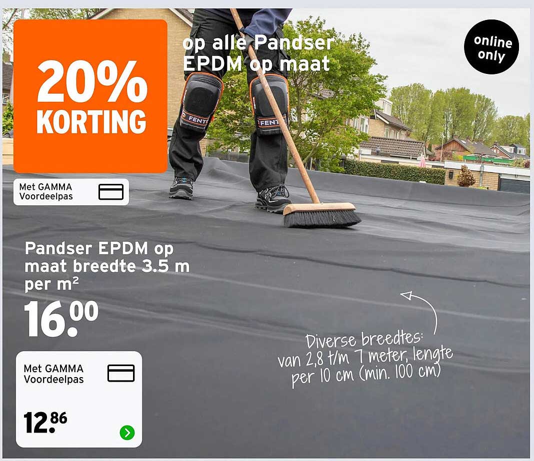 op alle Pandser EPDM op maat