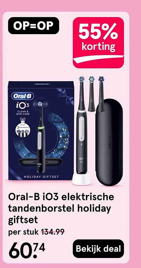 Oral-B iO3 elektrische tandenborstel holiday giftset