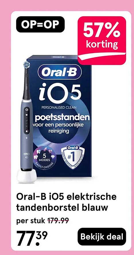 Oral-B iO5 elektrische tandenborstel blauw
