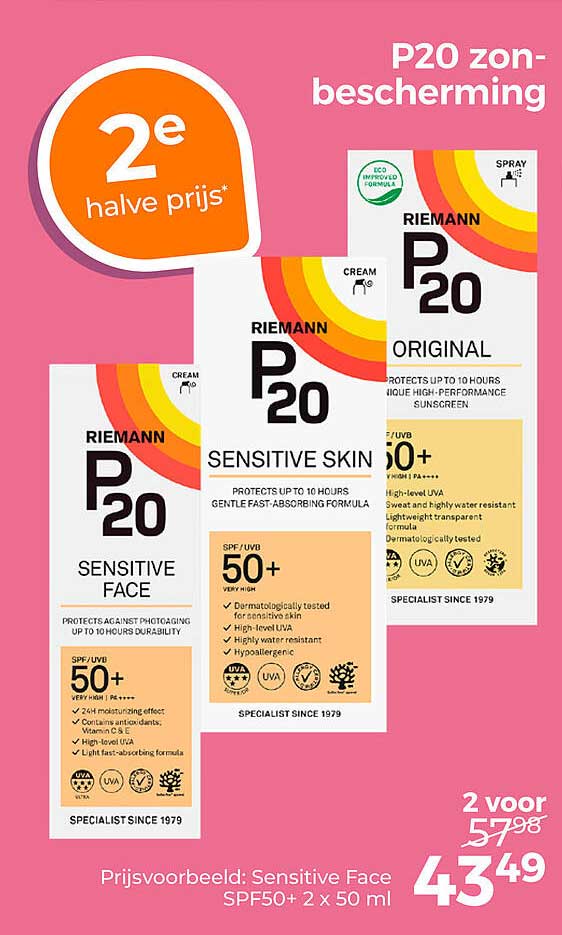 P20 zon-bescherming 2e halve prijs