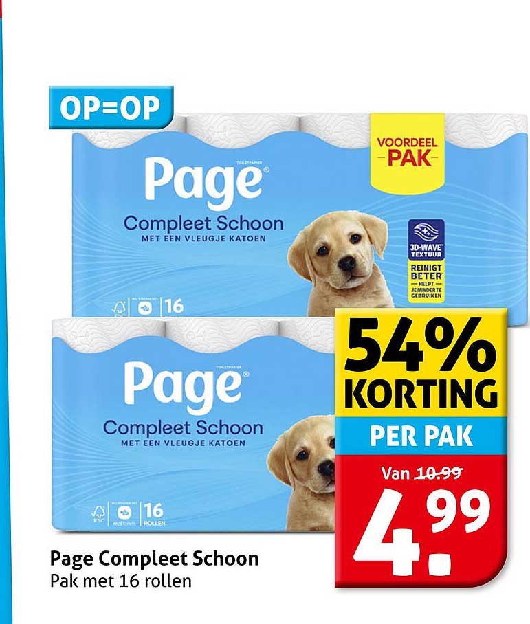 Page Compleet Schoon Pak met 16 rollen OP=OP