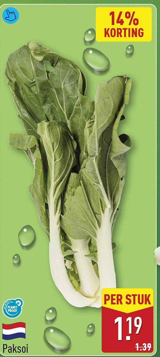 Paksoi 14% KORTING