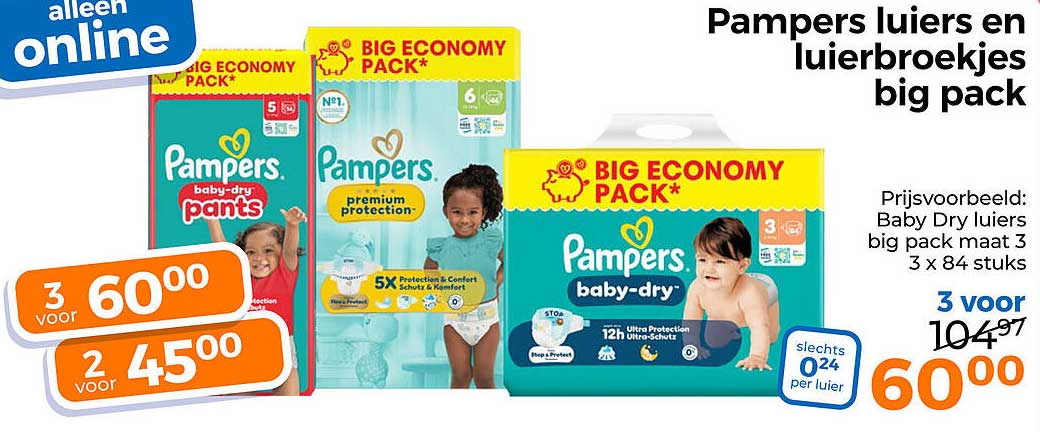 Pampers luiers en luierbroekjes big pack