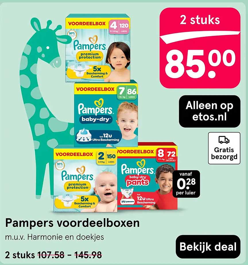 Pampers voordeelboxen