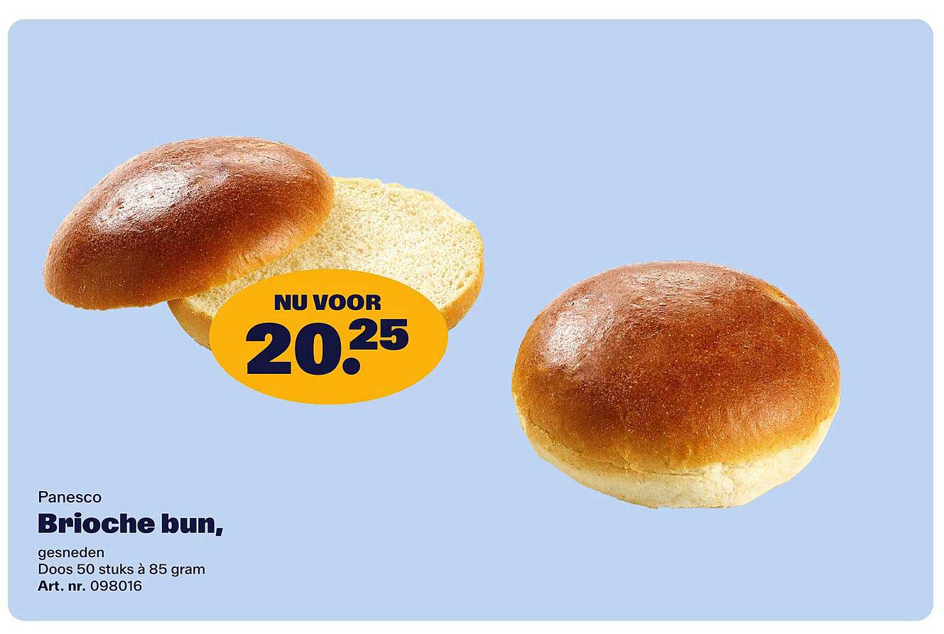 Panesco Brioche bun, gesneden
