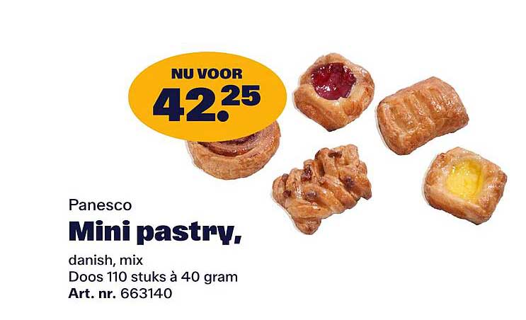 Panesco Mini pastry, danish, mix
