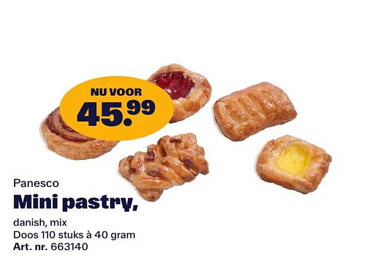 Panesco Mini pastry, danish, mix