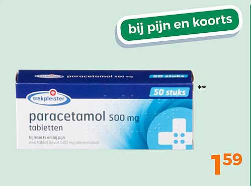 paracetamol 500 mg tabletten bij pijn en koorts