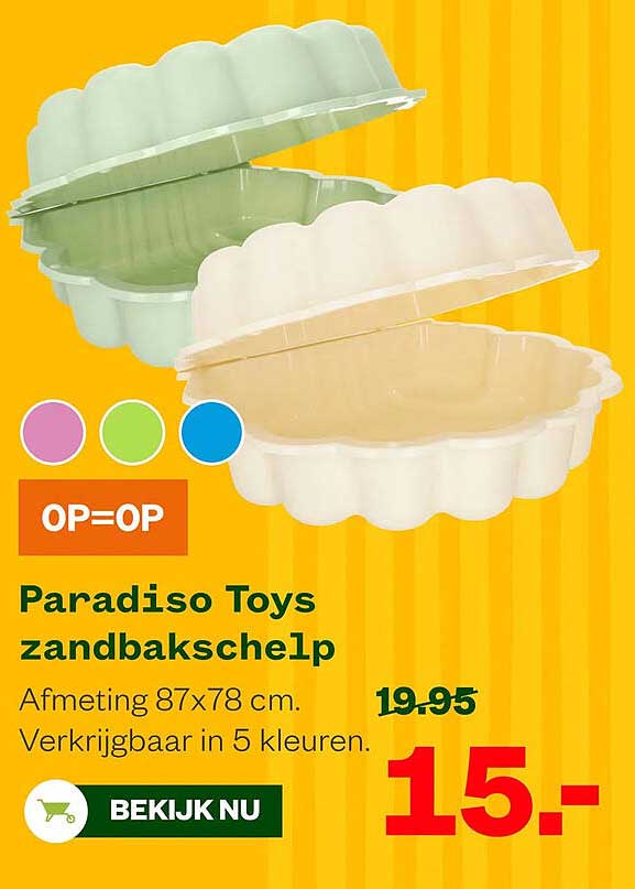 Paradiso Toys zandbakschelp OP=OP