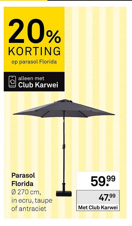 Parasol Florida 20% KORTING op parasol Florida