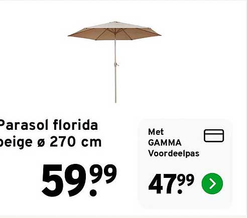 Parasol florida beige Ø 270 cm