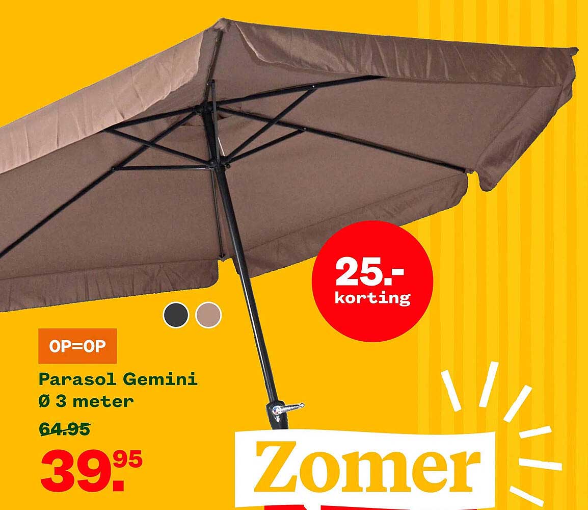 Parasol Gemini Ø 3 meter