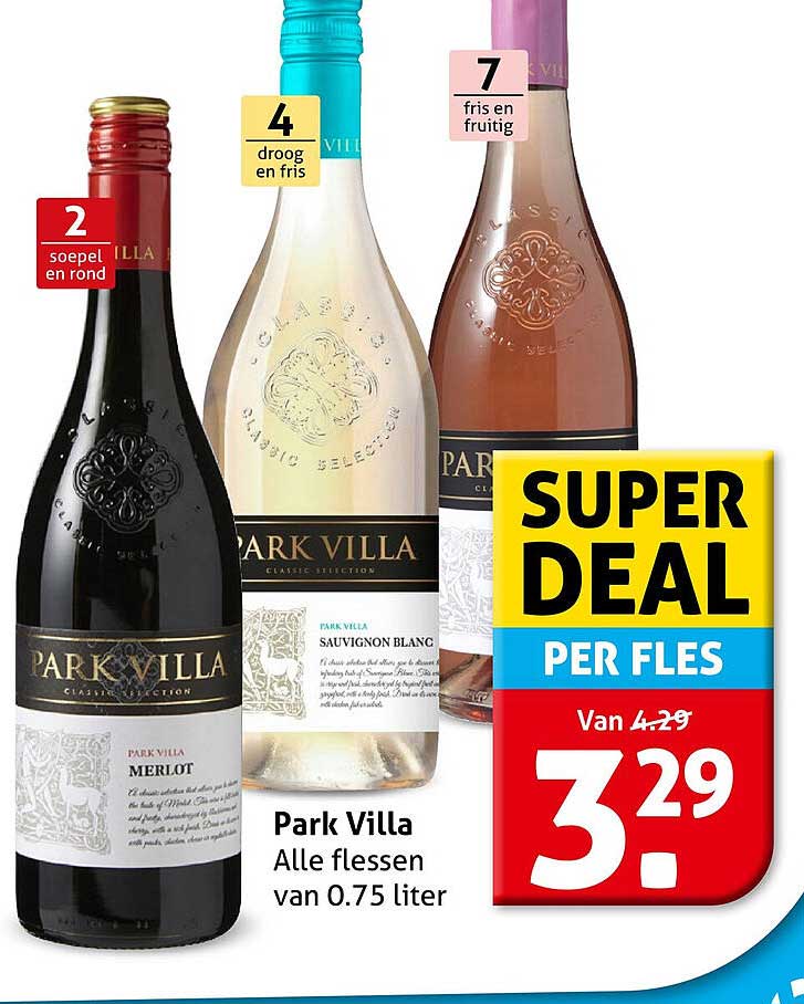 Park Villa Alle flessen van 0.75 liter