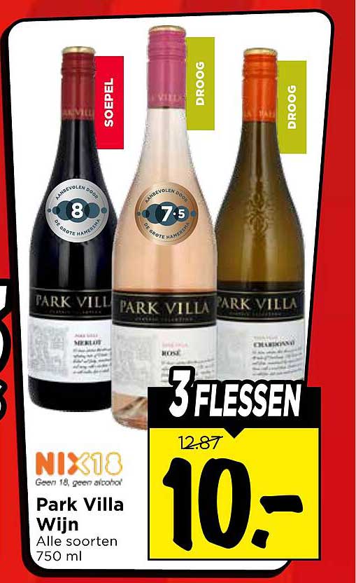 Park Villa Wijn Alle soorten 750 ml 3 flessen