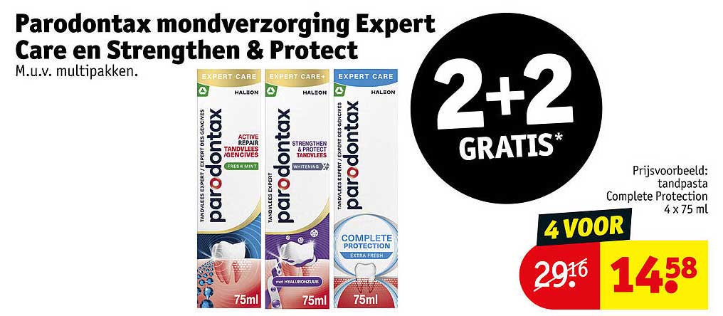 Parodontax mondverzorging Expert Care en Strengthen & Protect 2+2 gratis