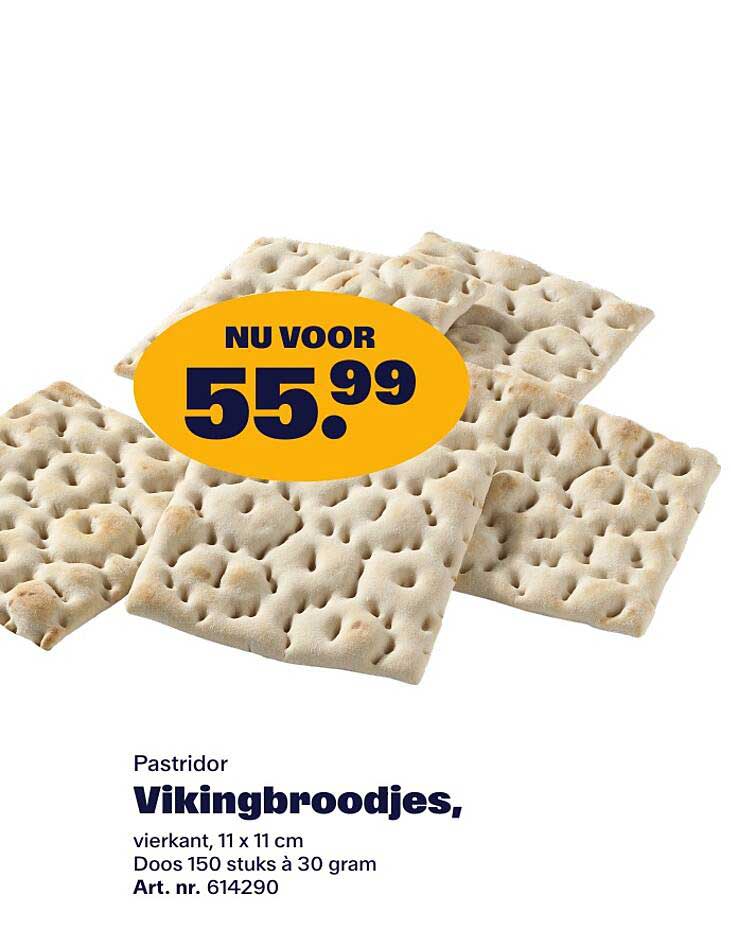Pastridor Vikingbroodjes, vierkant, 11 x 11 cm