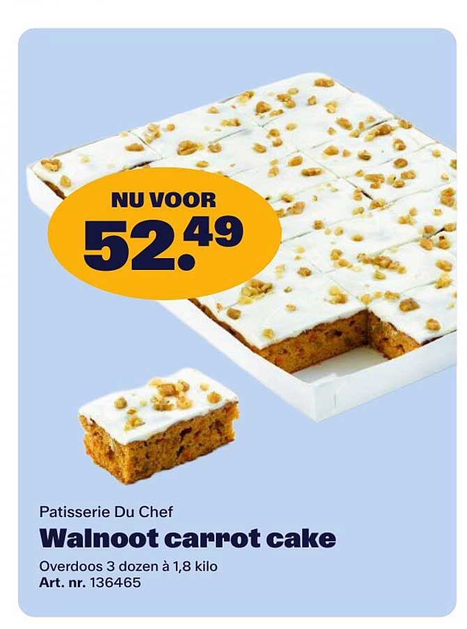 Patisserie Du Chef Walnoot carrot cake