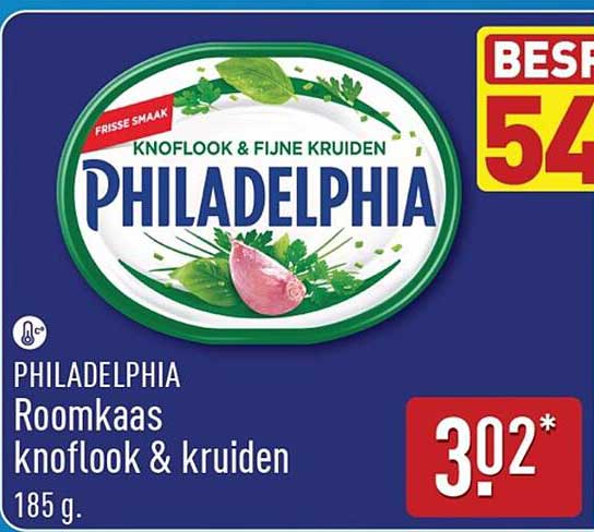 PHILADELPHIA Roomkaas knoflook & kruiden 185 g