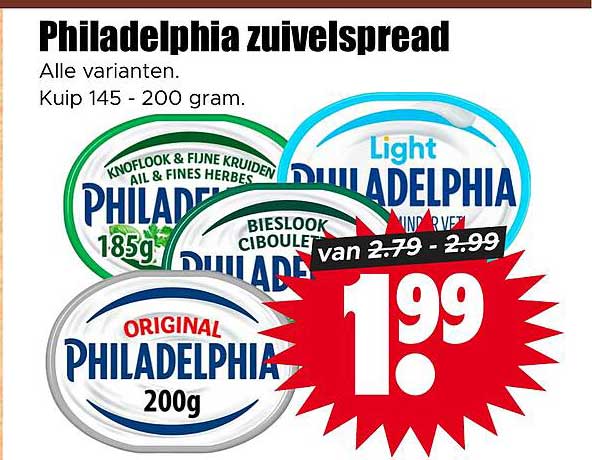 Philadelphia zuivelspread