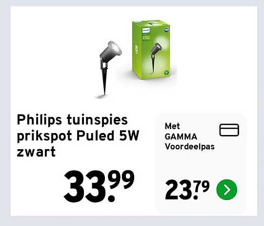 Philips tuinspies prkspot Puled 5W zwart
