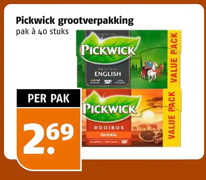 Pickwick grootverpakking pak à 40 stuks