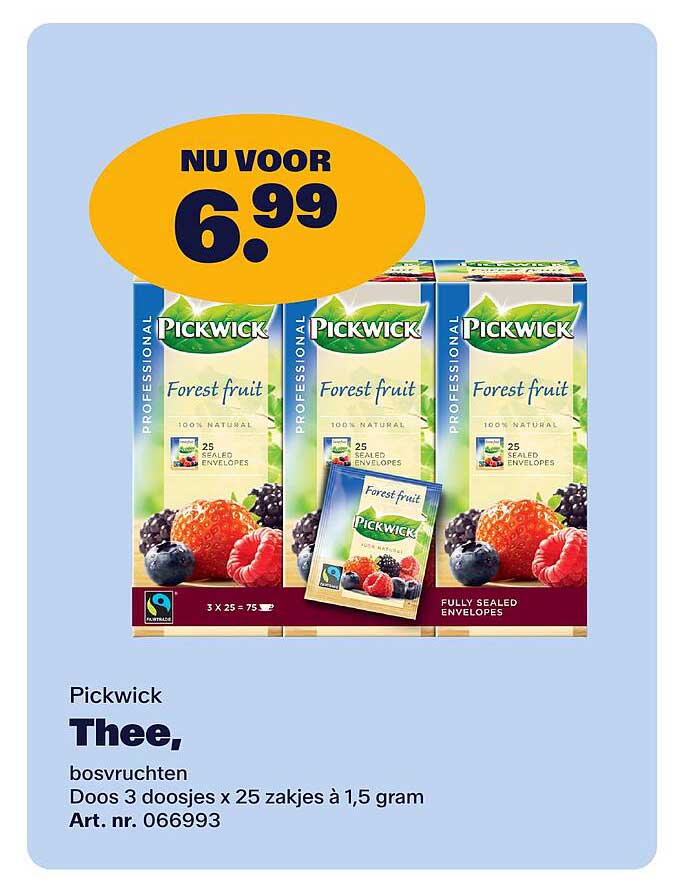 Pickwick Thee, bosvruchten