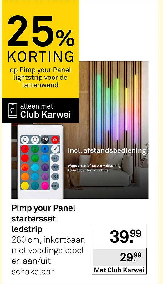 Pimp your Panel startersset ledstrip