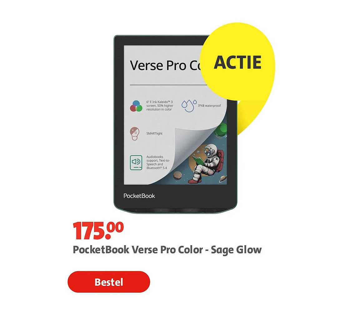 PocketBook Verse Pro Color - Sage Glow ACTIE