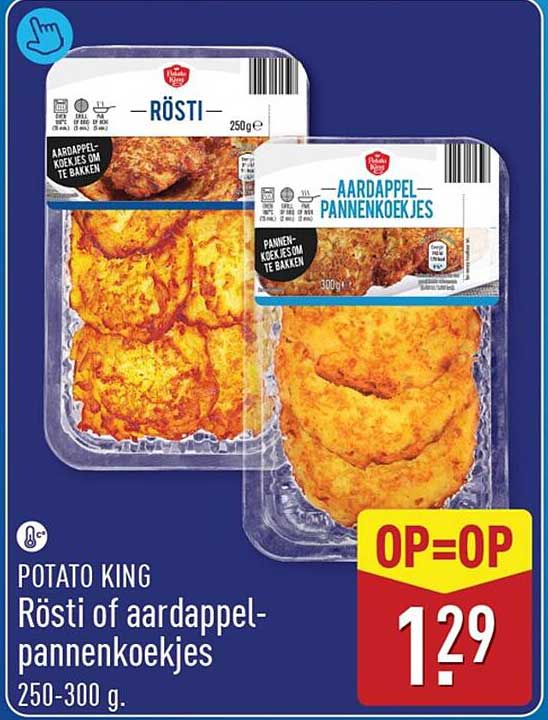 POTATO KING Rösti of aardappel-pannenkoekjes 250-300 g.