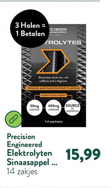 Precision Engineered Elektrolyten Sinaasappel ... 14 zakjes 3 Halen = 1 Betalen