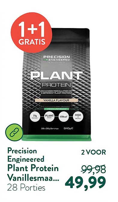 Precision Engineered Plant Protein Vanillesmaa... 28 Porties 1+1 GRATIS