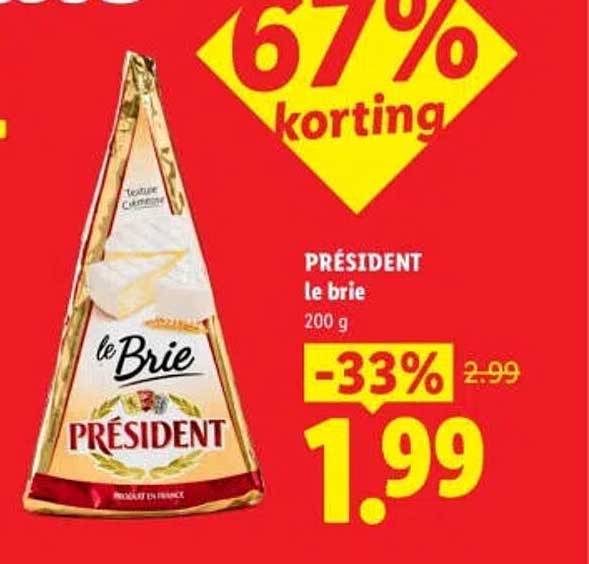 PRÉSIDENT le Brie 200 g -33%