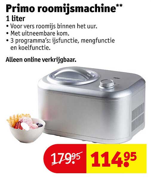 Primo roomijsmachine**