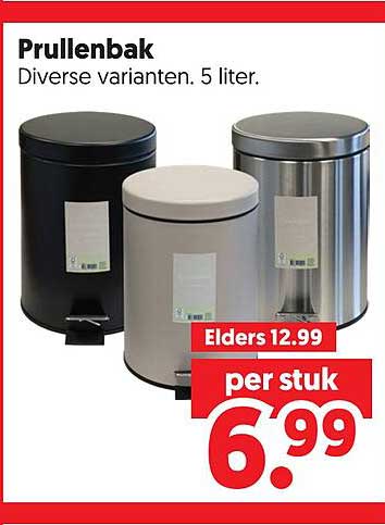 Prullenbak Diverse varianten. 5 liter.