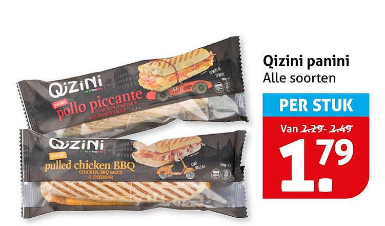 Qizini panini Alle soorten PER STUK