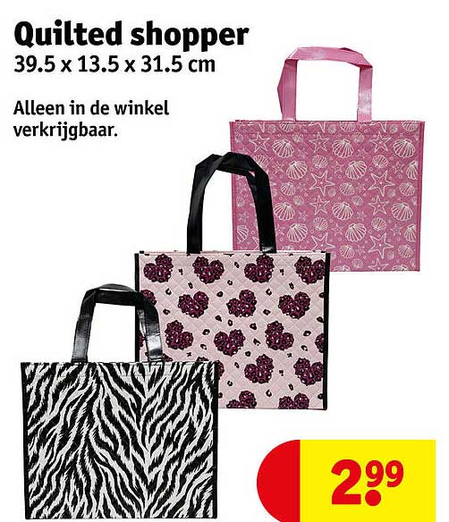 Quilted shopper 39.5 x 13.5 x 31.5 cm Alleen in de winkel verkrijgbaar.