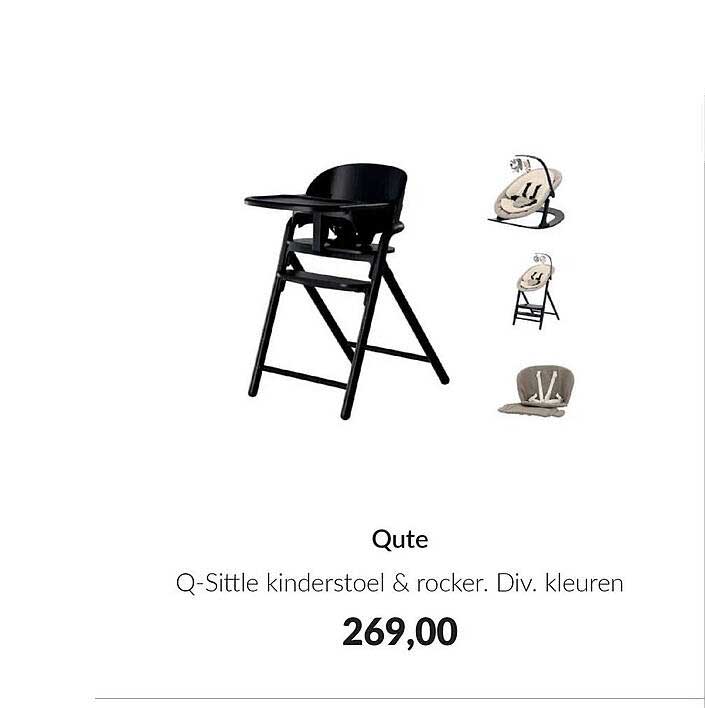 Qute Q-Sittlе kinderstoel & rocker. Div. kleuren