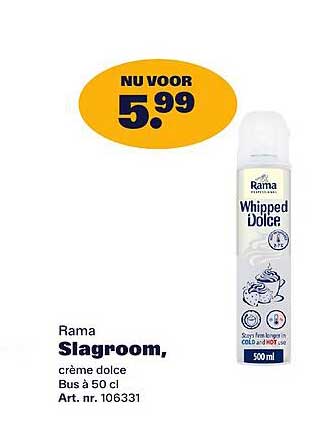 Rama Slagroom, crème dolce