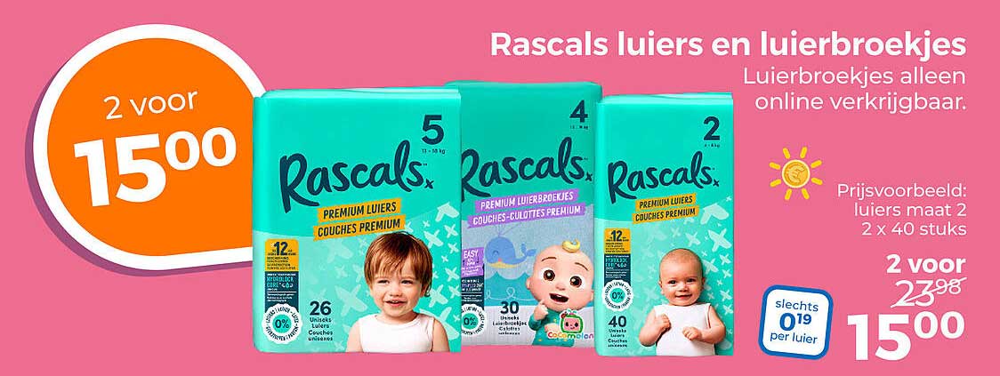 Rascals luiers en luierbroekjes