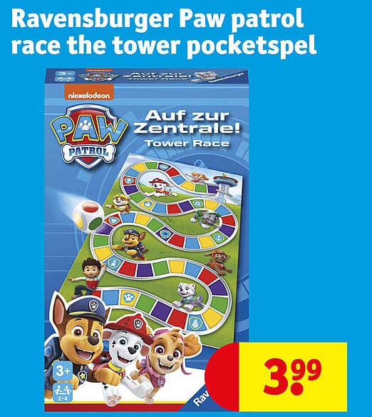 Ravensburger Paw patrol race the tower pocketspel
