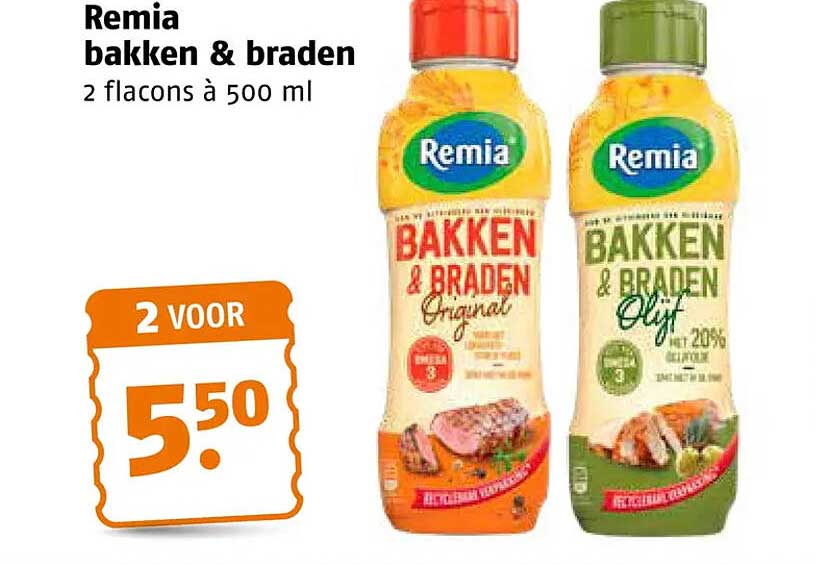 Remia bakken & braden 2 flacons à 500 ml